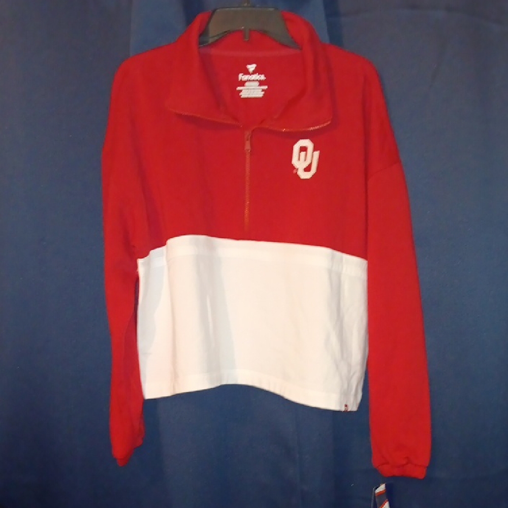 Fanatics Oklahoma Sooners Cropped Pullover! Brand New, Never Worn!!